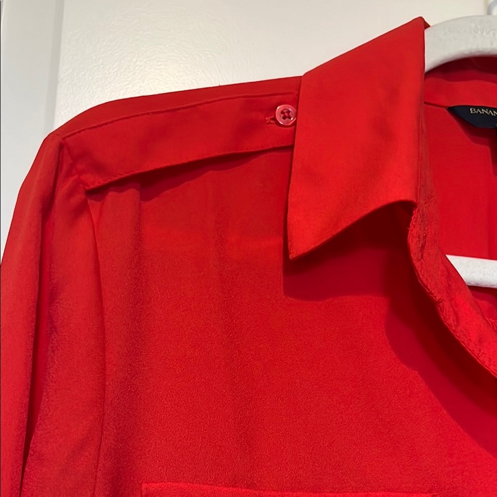 Red Button Down Shirt - Picture 4 of 8